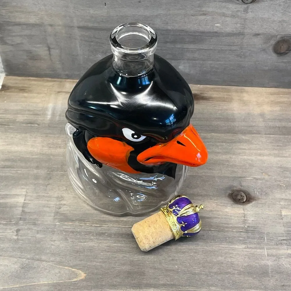 Decorative Glass Bottle Baltimore Orioles Limited Edition Empty Whiskey Bottle